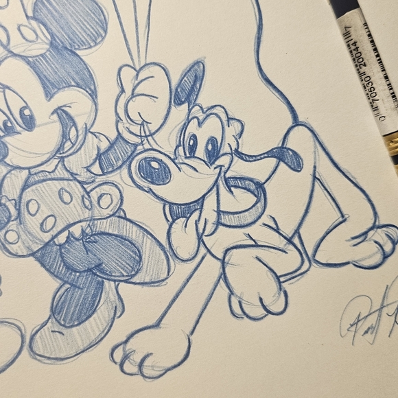 Disney World Parks Disneyland Mickey Minnie Goofy Donald Pluto Drawing/sketch - Picture 2 of 7